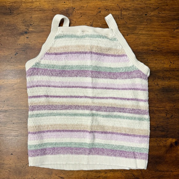 OshKosh B'gosh Stylish Pastel Striped Knit Matching Set Size 8 - Picture 4 of 5